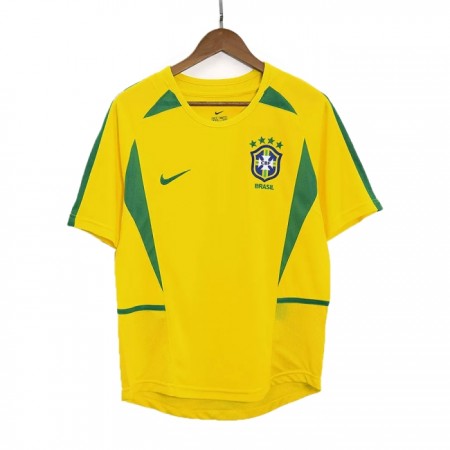 Camisolas Brasil 2002-2003 Retro 1º Equipamento Principal Manga Curta
